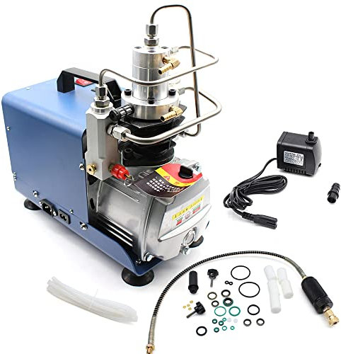 PCP Kompressor 300bar Hochdruckluftpumpe, 1800W Kompressor Hochdruck 30MPa 4500PSI Manueller Stopp Elektrischer Luftkompressor PCP-Luftpumpe für Druckluftpistole