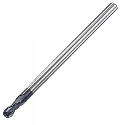 sourcing map VHM Schaftfräser 2 mm, 2 Zähne, Klingenlänge 8 mm Geschwärzt (passiviert)-Beschichtung CNC Fräser für Edelstahl, Verbundwerkstoffe und Legierungen, Schwarz