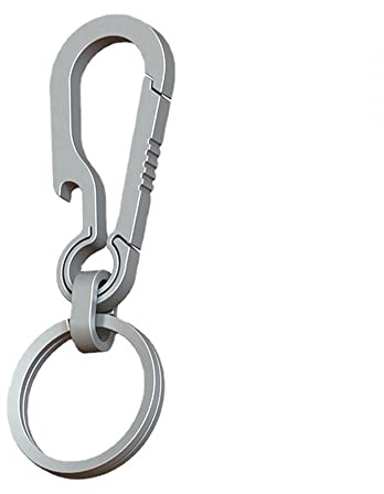 DONGKER Titan Karabinerhaken, Kleine Robuste Schlüsselanhänger Clips, Anti Verlust Schnellverschluss mit Flaschenöffner für Schlüssel Karabinerschlüsselhalter für Damen und Herren