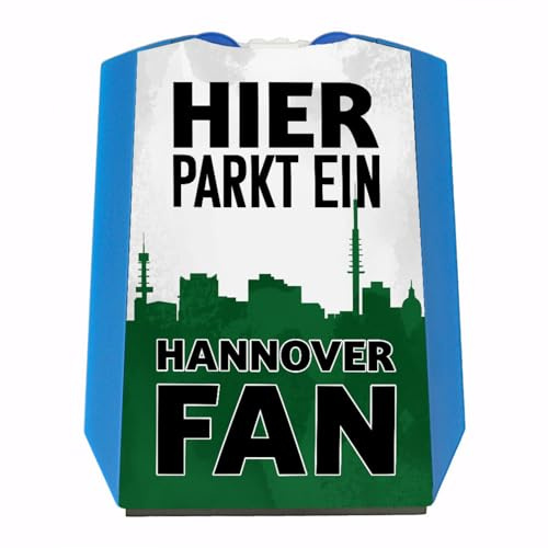 speecheese Hier parkt EIN Hannover Fan Parkscheibe in Grün Weiß Schwarz Parkscheibe für Fans mit Stadtmotiv um die Liebe zur Stadt und dem Sport zu Zeigen