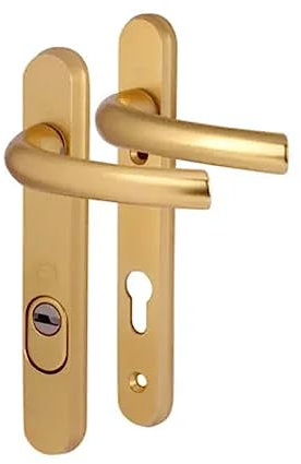 UPVCSTORE Hoppe Gold Tokyo PAS24 High Security uPVC Composite Door Handle Gold - SBD 122mm Screws