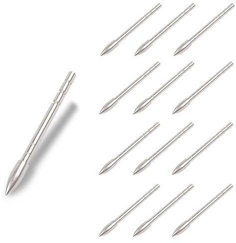 ELONG OUTDOOR 12 Stück Bogenschießen Pfeilspitzen Einsetzen Jagdspitzen 85 Grain 100 Grain 125 Grain für ID 4,2mm Carbon Pfeile Pfeilschaft