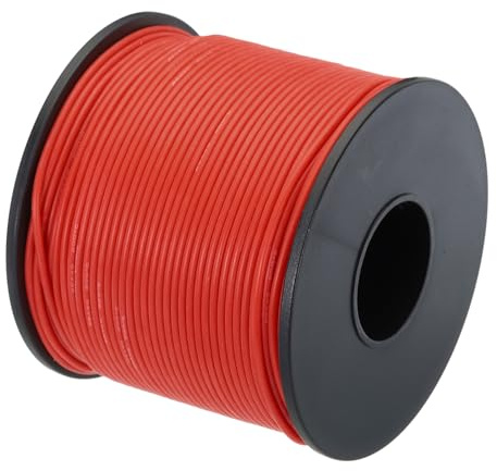 QUARKZMAN 26AWG Kabel Elektrischer Draht 0,13 mm² Verzinntes Kupferkabel 75 Meter, Stromkabel Hohe Temperatur Leitung Erdkabel Litzenkabel Verlängerungskabel für Kfz Kabelkanal, Rot