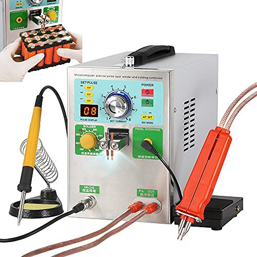KLUFO Spot Welding Machine 110V/220V, Battery Spot Welder with Complete Accessories Set, Automatic Spot Welding, with Intelligent Cooling System