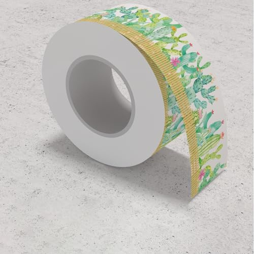 Guest Ruyunlai Carta Bordi Adesiva Per Parete Decorazione Autoadesiva Rimovibile Per Cucina Bagno Piastrelle Adesivo Per Pareti Autoadesiva cactus 7cm X 2000cm