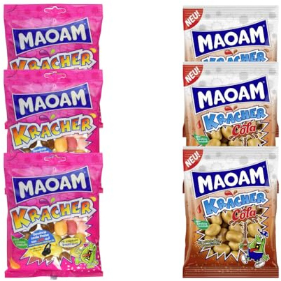 Maoam Explosion Box - Cola & Classic Kracher, 6 Packungen à 200g