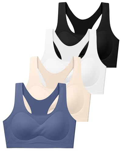 SALIA GIRL Brassières d'Entraînement Fille 10-16, Dos Nageur sans Couture | Sans Couture, Coussinet Amovible, Dos Nageur Stable, Tissu Doux Élastique, Sans Armature, Couvrance Discrète, Filles Actives