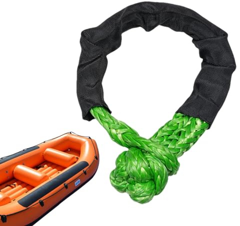 Demsyeq Corde de récupération de manille souple, corde synthétique de récupération de route | Corde synthétique robuste pour remorquage tout-terrain, manille souple pour voile, SUV, camion, VTT,