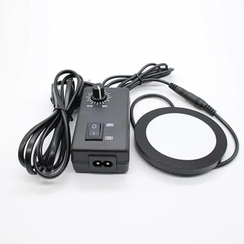 Mikroskop-Set, einstellbare Helligkeit, LED-Ring, untere Lichtquelle, eliminiert Schattenreflexionen, passend for binokulares trinokulares Stereomikroskop, Mikroskop-Objektivadapter
