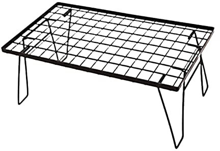 Tavolo pieghevole portatile con ripiano per esterni, patio, escursionismo, barbecue, picnic, multifunzione, da campeggio
