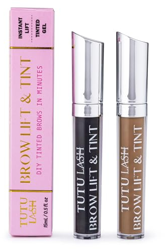 2 in 1 Tinted Brow Lifting Eyebrow Gel - Sculpt your brows with colour - Smudge-Proof - Transfer-Proof - lasts for days - Waterproof - Brow Lamination Brow Gel Tutu Lash (Light Brunette / Blond)