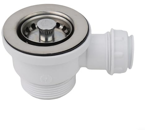 70mm Flange Sink Strainer Waste Kit, Stainless Steel Construction for Long Lasting Use