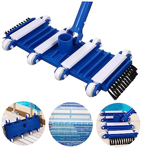 TOYZFRIENDY Cabezal de Aspiradora para Piscina con Rueda y Cepillo Accesorio de Limpieza Manual para Recoger y Escombros para y Estanques