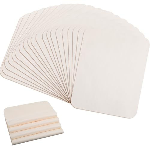LXUEJIE 20Pcs Chamois Cloth, Art Chamois Cloth for Artists Working Soft Leather Pottery Tool Soft Chamois Leather Set for Drawing, 6.89 in × 5.71Inch