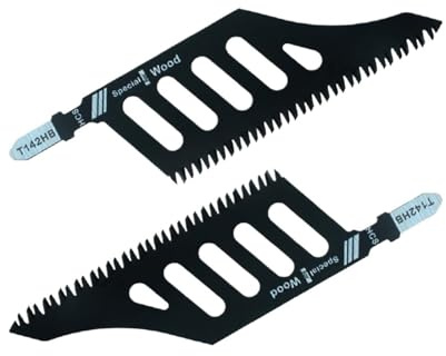 Jingyingtt Jigsaw Blade Extra Long Heavy Duty Scroll Saw Blades T-Shank Fine Coarse Teeth for Wood Aluminum Tight Spaces 2/5/10pcs