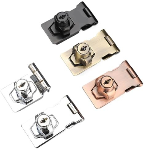 Punch-Free Drawer Letter Box Double Door Cabinet Lock 1Pcs(Red Bronze 2.5 inche)