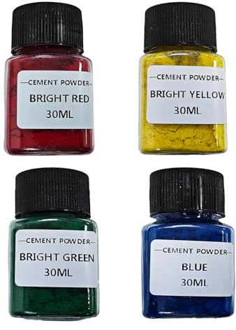 Nurila Farbpigmente Für Gießpulver 120ml, 4 Farben Mica Pulver, Epoxidharz Pigment Powder Set, Spezialisierte Farbpulvermaterialien Für Zement Und Gips（Gelb, Grün, Rot, Blau）