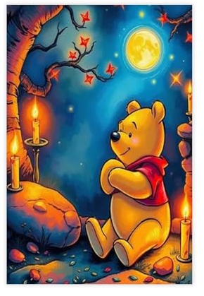 CBVHOAW Winnie The Pooh Oil Canvas Poster Wall Art Print Picture Paintings 08x12inch(20x30cm)