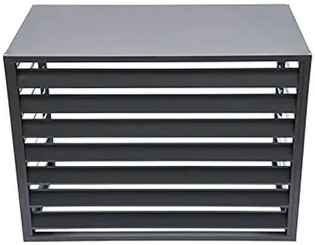 Outdoor-Sichtschutzzaun aus Aluminium für Klimaanlage, 4 Paneele, freistehende AC-Abdeckungen, Gartenabfalleimer, einfache Montage, wetterbeständig, langlebig, 1,5 P