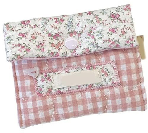 Pochettes de maquillage portables à motif floral pour femmes et filles, idéales pour les voyages, pour les cosmétiques, les serviettes hygiéniques, sac de rangement pour les périodes