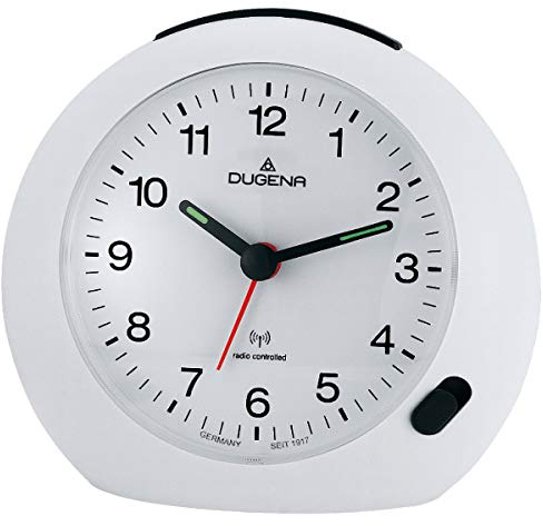 Dugena Wecker Analog Quarz – Klassischer Tischwecker ohne Funk, batteriebetrieben, gut ablesbares Zifferblatt, für Schlafzimmer & Nachttisch