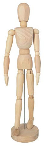 KREUL 4162 - Solo Goya Modellpuppe aus Holz, unisex, ca. 31 cm groß, mit verstellbaren Gliedmaßen auf stabilem Standfuß, ideal als Vorlage zum Zeichnen