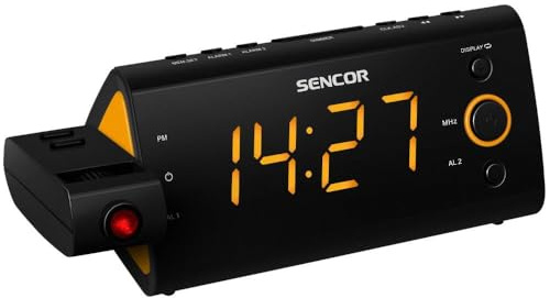Sencor SRC330 Radiowecker Uhrenradio Wecker Radio Alarm (Orange)