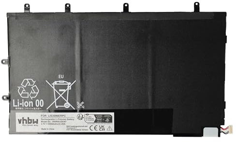 vhbw 1x Akku kompatibel mit Sony Xperia SGP321, SO-03E, Tablet Z, Tablet Z 10.1 Tablet Pad (6000 mAh, 3,7 V, Li-Polymer)