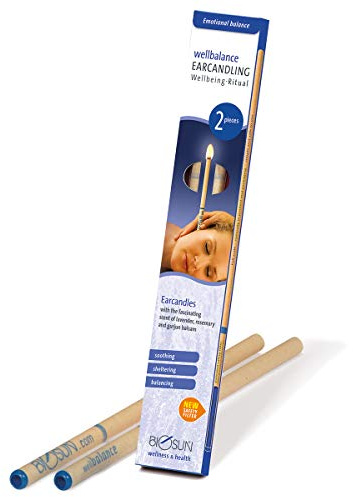BIOSUN Wellbalance Ohrkerzen, Lavendel/Rosmarin/Gurjun-Balsam, 2 Paar
