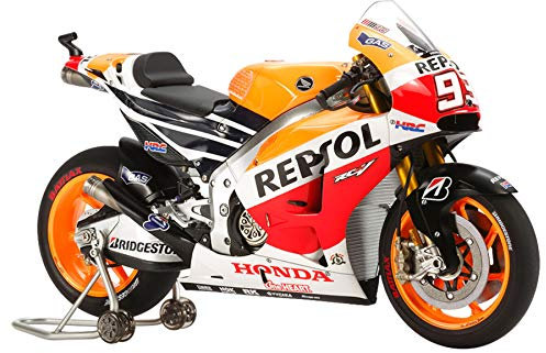 TAMIYA TAM14130 0.05 Repsol Honda RC213V '14 - hochwertiger Bausatz - hohe Passgenauigkeit - Motorrad Modell - Bike - Modellbau - Motorcycle - Fahrzeug - zum selber zusammenbauen - unlackiert - 14130