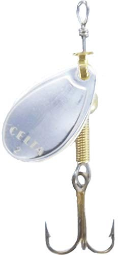 RUBLEX - 5 Cucharillas de Pesca Celta-0 Plata 1,50 GMS.