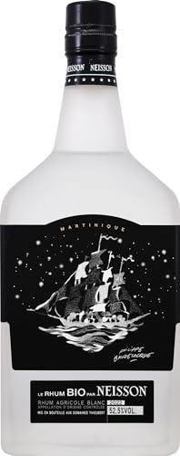 NEISSON - Le Rhum BIO par Neisson - Rhum Blanc Agricole - Origine : France/Martinique - Notes de Canne à Sucre & Citron - Issu de l'Agriculture Biologique - 52,5% Alcool - 70 cl, 700 milliliters