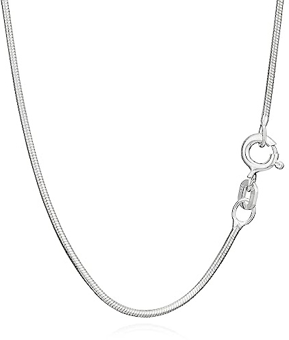 NKlaus echte 925er Sterlingsilber Silber Schlangenkette Silberkette 1,10mm breit