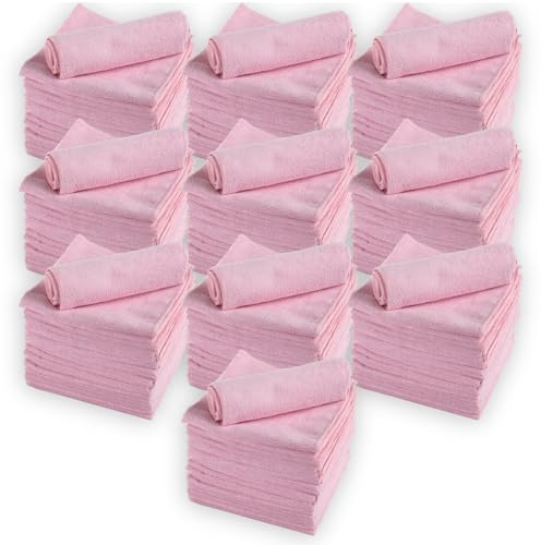 ENA Mikrofasertuch Rot (10x20 Stück, 40x40cm) | Mikrofaser Putztücher für den Haushalt | Waschlappen Microfaser Waschbar | Microfaser Putztuch für Auto Küche Bad