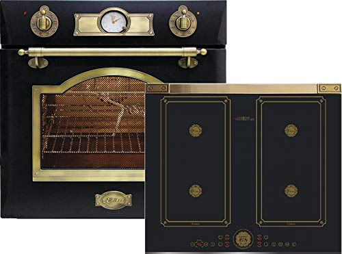 Kit de Cuisinière Autark Kaiser Empire - Four Encastrable Eh 6355Em + Plaque à Induction 60 cm 6745 FI AD - Tournebroche Rotative - Auto-Nettoyage