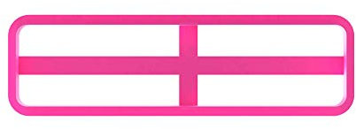 LissieLou Curved Rectangle Shape Icing Fondant Cookie Cutter - 13cm x 3.5cm