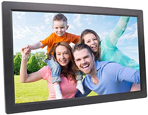 Cornice Digitale 21.5 Pollici - 64GB HD IPS Touch Screen Portafoto Digitale, Mostra e Condividi Foto e Video Tramite L'App, Auto-Rotazione Cornici Foto Digitale,Con Calendario, Sveglia