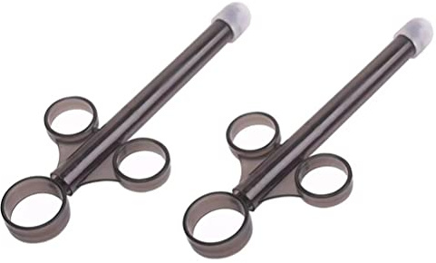 MiaLover 2 Stück Lube Tube Spritzen für Gleitgel Lubricant Schmiermittel Applicator Syringe Shooter Launcher Wiederverwendbar für Männer Frau Anus und Vagina Reinigungswerkzeuge(Schwarz)