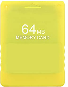XHSESA Carte mémoire professionnelle 64 Mo avec fonction FMCB pour console de jeu PS2 (jaune)