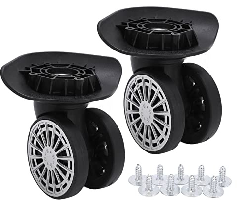 Luqeeg Gepäckkoffer Ersatzräder - 360° Schwenkrad Ersatz - Rollen Ersatzräder - Universal Schwenkräder für Rollen, Koffer, Gepäck und Trolley Reparatur Set