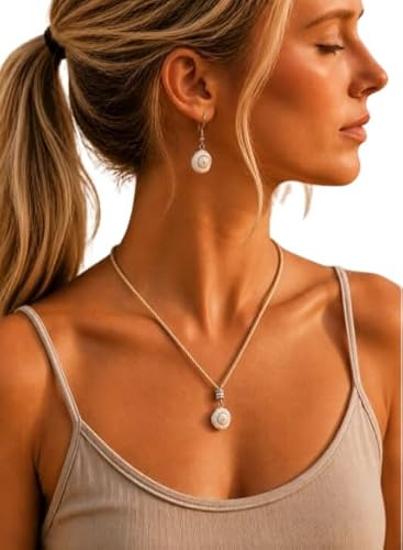 ⊹⊱✿ SHIVA MUSCHEL HALSBAND ✿⊰⊹ Schlangenlederoptik Kette Halsband unisex mit Natur Muschel und verschiebbare Knoten