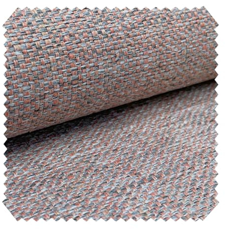 novely® MUDAU - Grob Gewebter Polsterstoff - Melierter Möbelstoff mit Flachgewebe - Pflegeleichte Meterware 1lfm | Farbe: DH-63 Rosa Grau