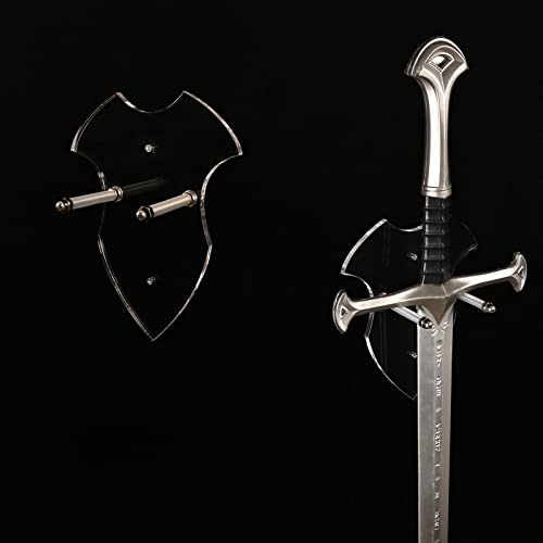 HHUXIUE Vertikale Schwert-Wandhalterung, Unsichtbarer Wandmontierter Schwertständer für 1 Schwert, Katana oder Axt Samurai-Schwert Display, Mittelalterliche Dekoration (Transparent, 1 Satz)