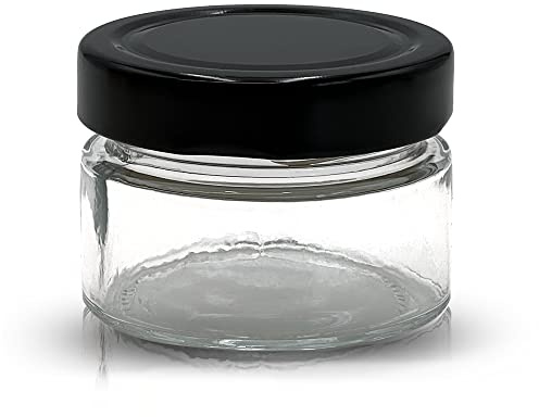Apoidea – Honiggläser 160g mit DEEP Twistoff Deckel in Schwarz 48 Stück/Honiggläser 160g mit Deckel/Honigglas und Einweckglas Deepglas/Hochwertige Honig Gläser für Ihren eigenen Honig
