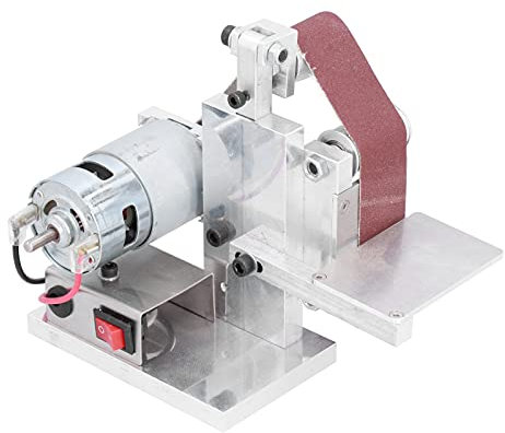 JORAsa Levigatrice a Nastro da banco Levigatrice per lucidatura a 7 velocità Coltello Elettrico Apex Affilacoltelli con Albero Flessibile, regolatore (Standard Britannico 110 V-240 V)