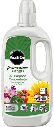1L All Purpose Concentrate Performance Organics Multi-Purpose Flower Plant food fertiliser for Optimum Growth for Flowers, Shrubs, Fruits and Vegetables