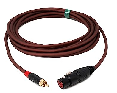 System-S Cinch RCA Kabel 5 m Stecker zu XLR 3 polig Buchse Adapter in Rot