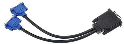 Hemobllo Adattatore Vga Da Vga Femmina Cavo Converter Maschio Per Computer Connettore Video in Plastica Rigida e Metallo Nero e Blu