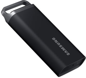 Samsung T5 EVO Portable SSD 8TB, USB 3.2 Gen 1 Externes Solid State Drive Lese- und Schreibgeschwindigkeit bis zu 460MB/s für Spiele und Inhalte - Schwarz