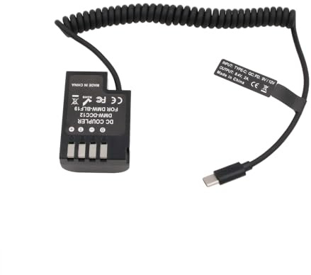 HangTon PD Batterie factice USB C pour appareil photo reflex numérique Panasonic Lumix DMC GH5 GH5S G9 GH4 GH3 9 V/12 V Type-C vers DMW-BLF19 DCC12